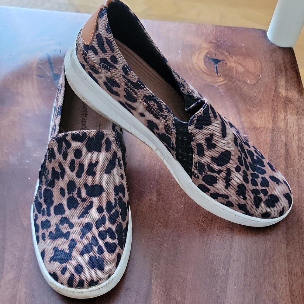 BareTraps Leopard Print Slip-On Sneakers